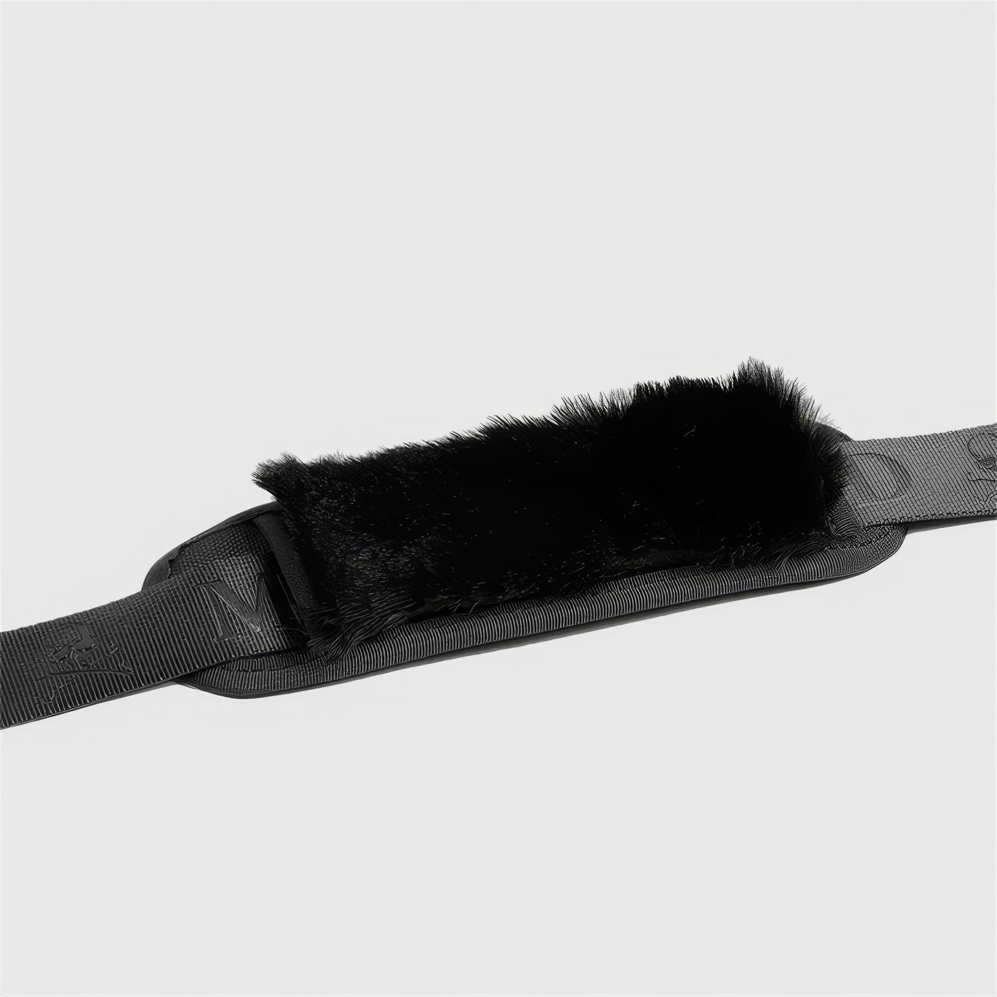 Faux Fur Skull Embroidery Shoulder Bag