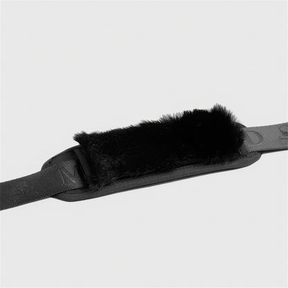 Faux Fur Skull Embroidery Shoulder Bag