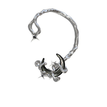 Spiked Crescent Moon Ear Cuff