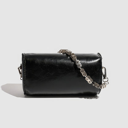Glossy Cylinder Chain Mini Bag