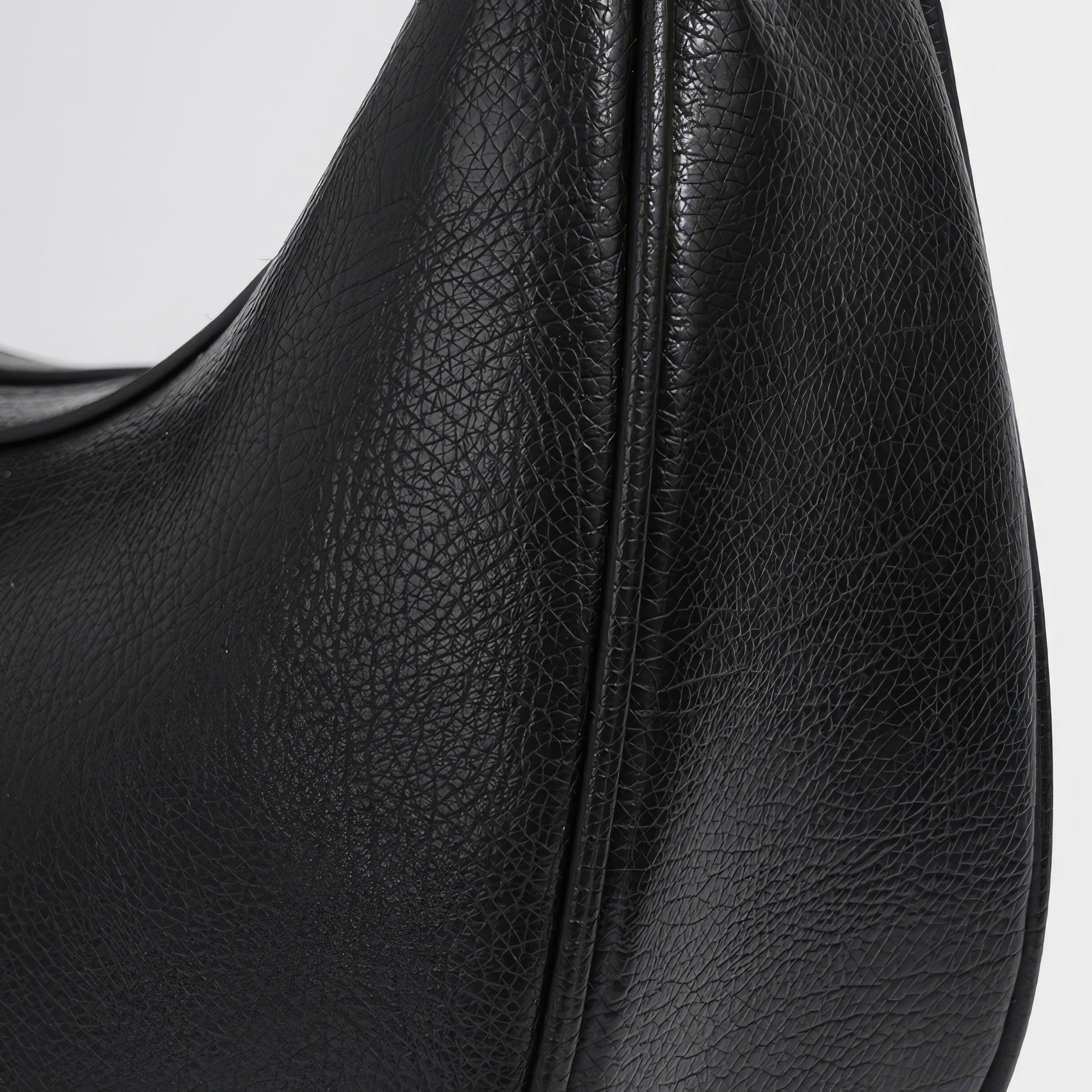 Soft Curved Faux Leather Shoulder Bag