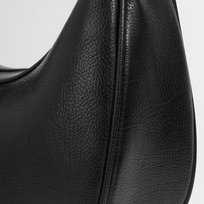 Soft Curved Faux Leather Shoulder Bag