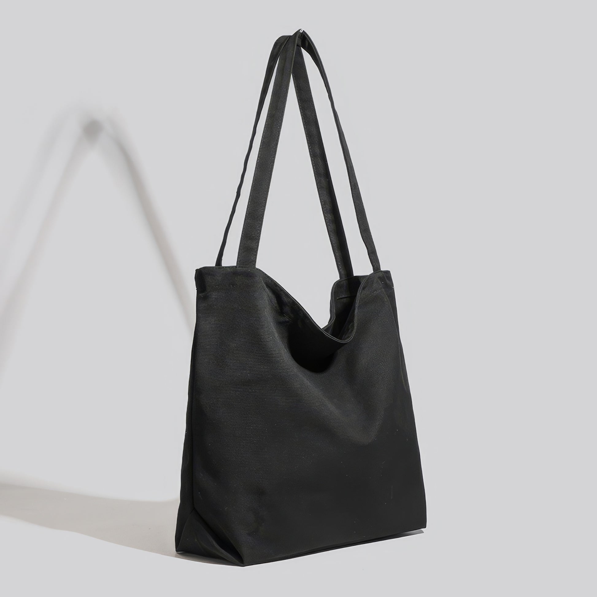 Classic Black Canvas Tote Bag