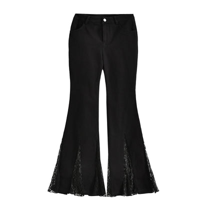 Slit Lace Flare Pants