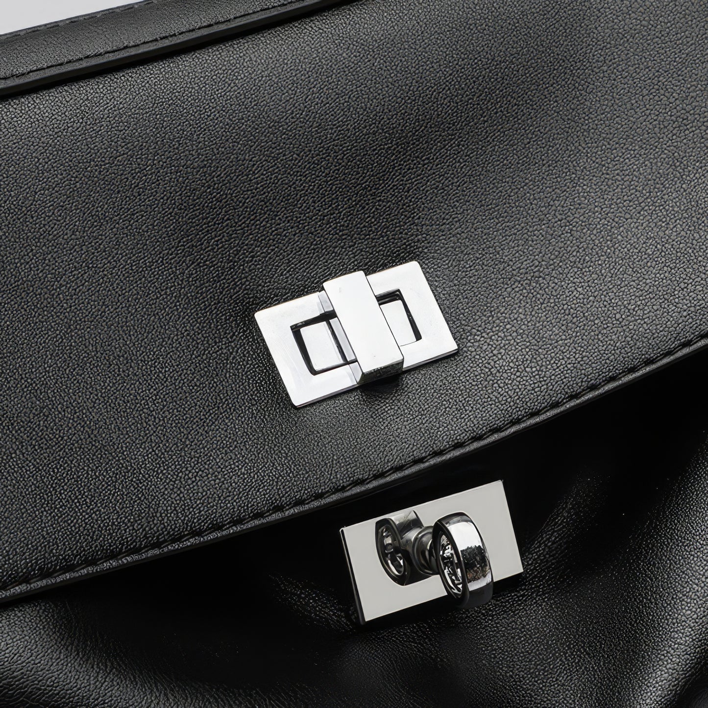 Structured Matte Flap Shoulder Bag