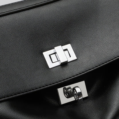Structured Matte Flap Shoulder Bag