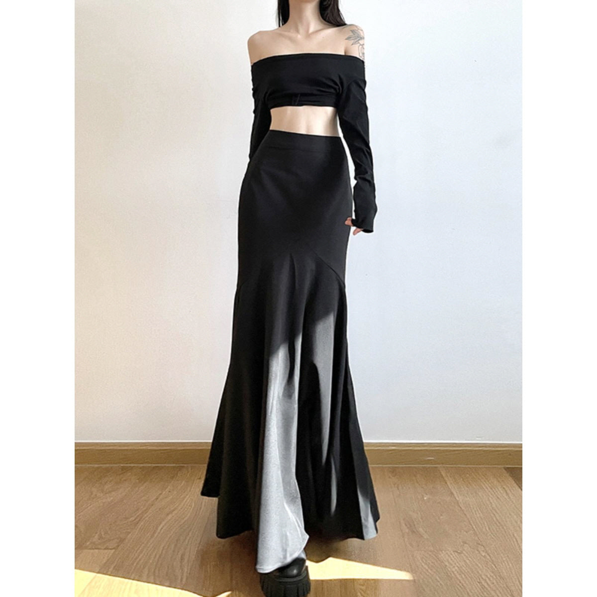 Mermaid High-Waist Maxi Skirt