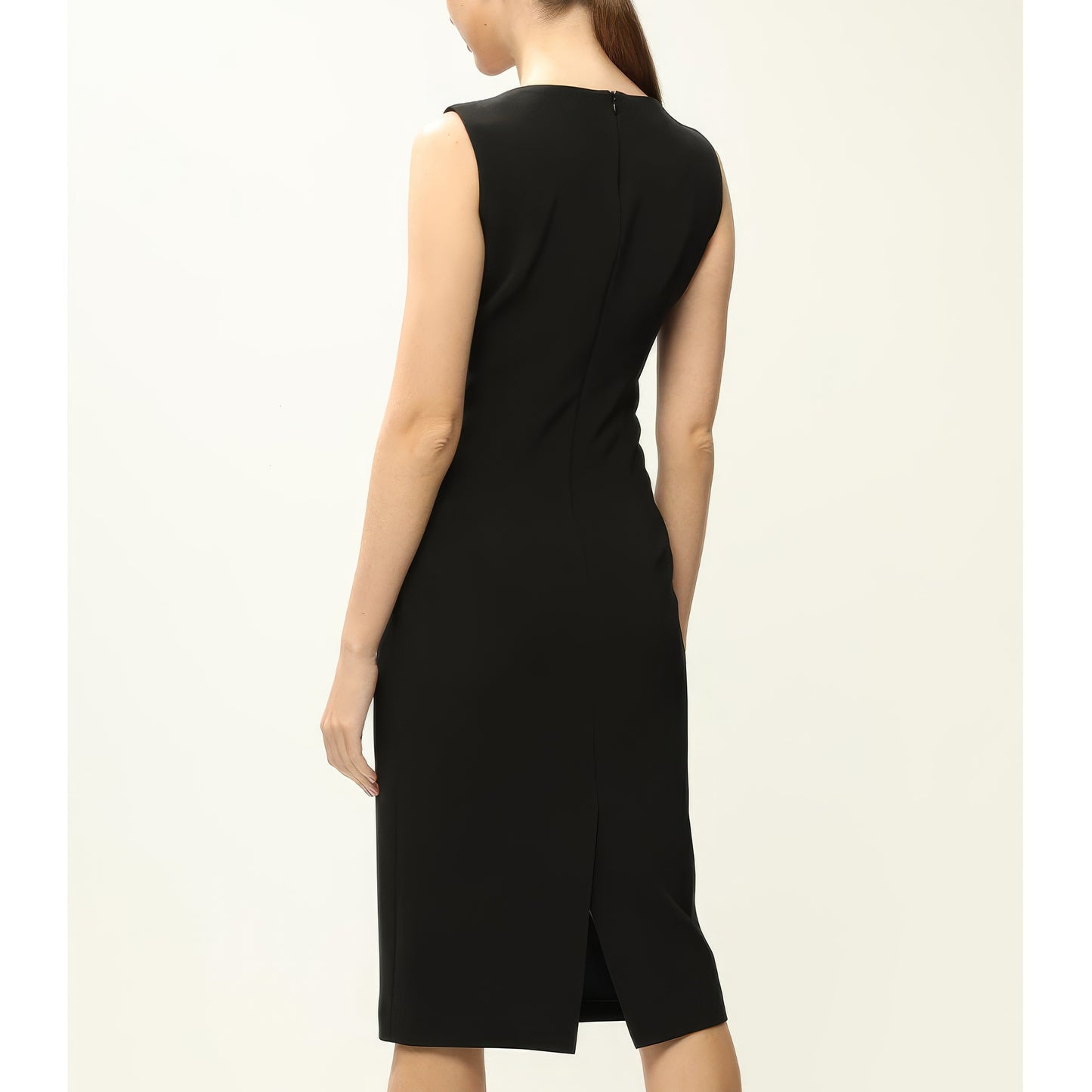 Contour Seam Black Pencil Dress