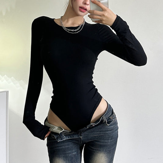 Open-Back Slim Fit Bodysuit