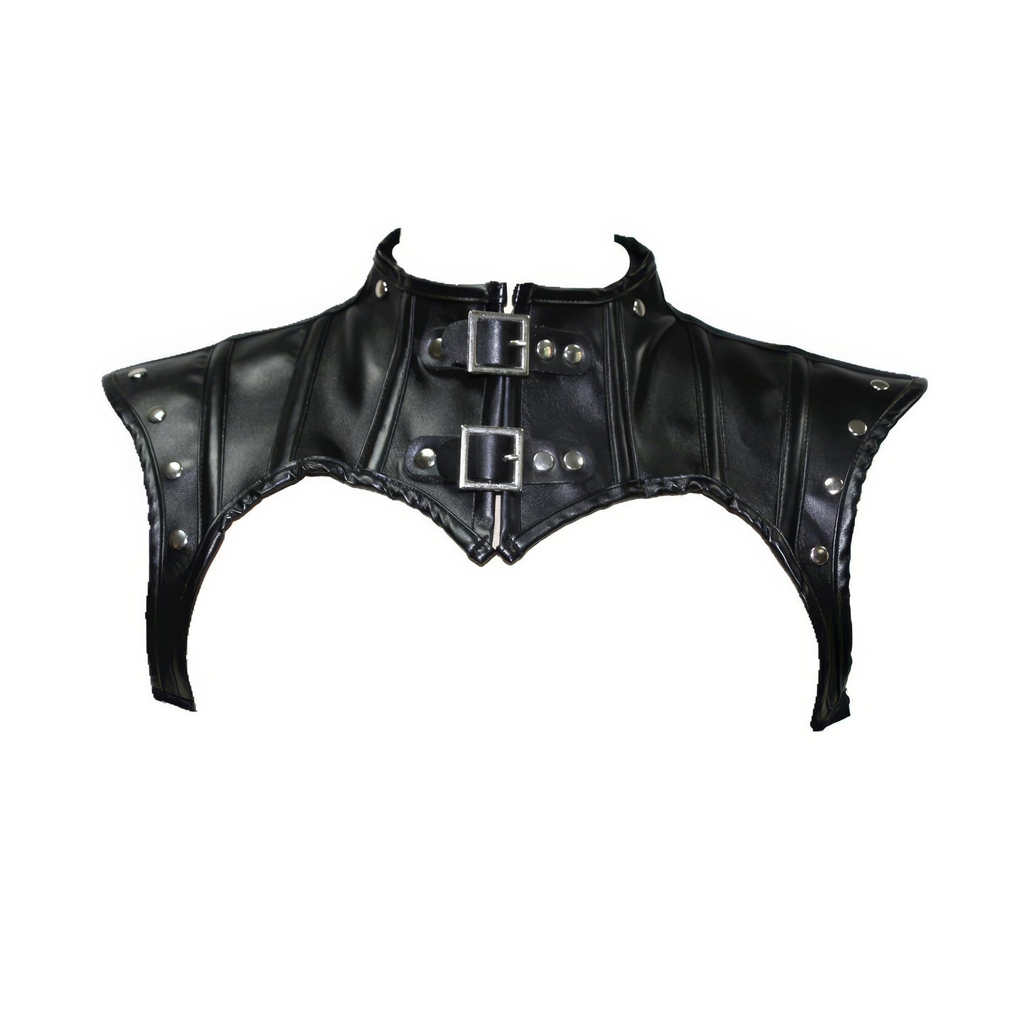 Faux Leather Buckle Strap Shoulder Corset