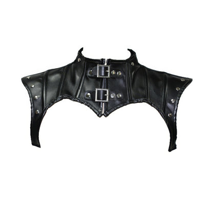 Faux Leather Buckle Strap Shoulder Corset