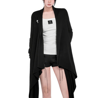 Asymmetrical Drape Long Cardigan