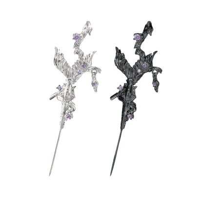 Flame Lilac Crystal Ear Cuff