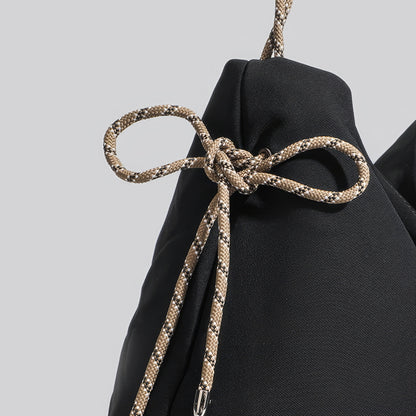 Rope Accent Soft Slouch Shoulder Bag