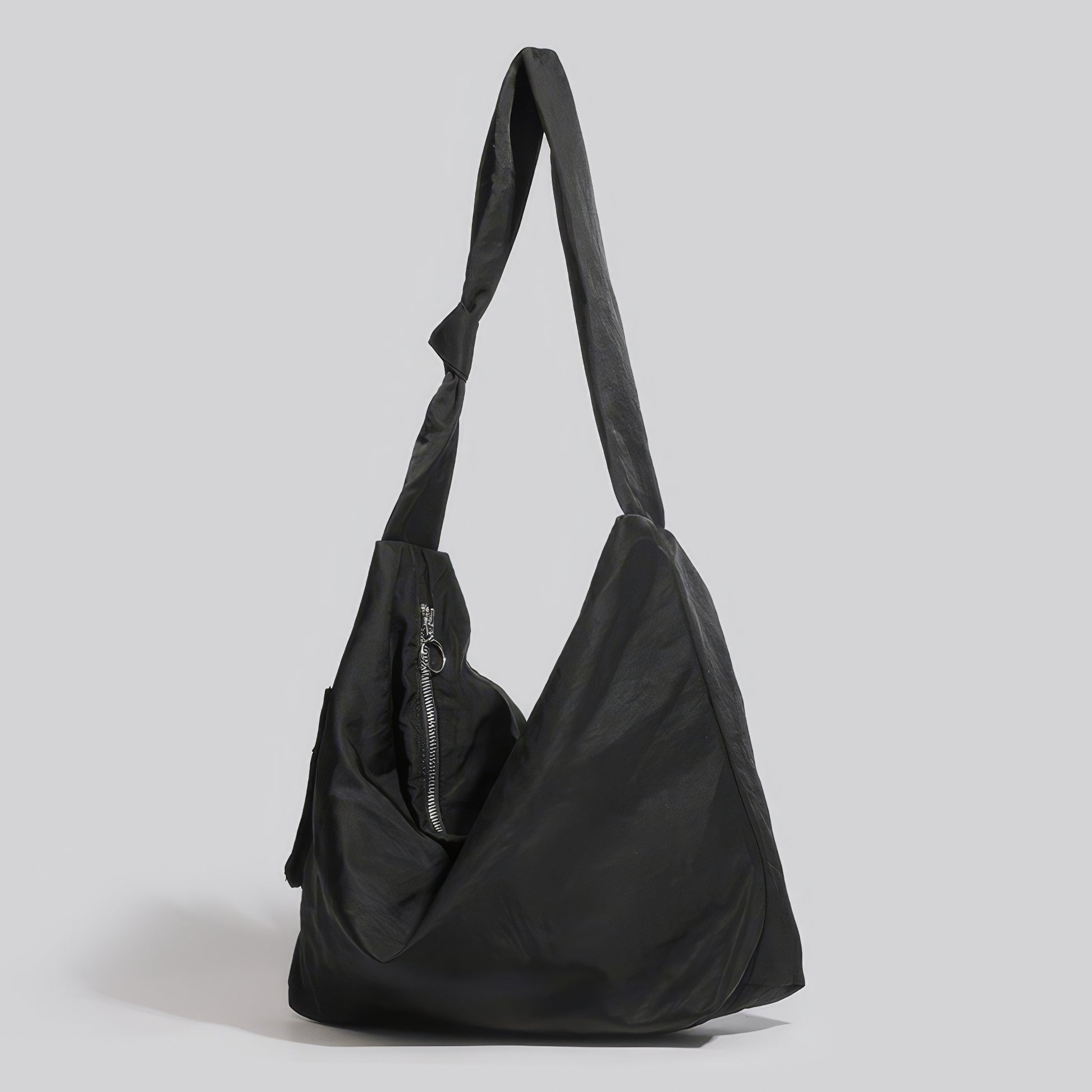 Twisted Strap Utility Pocket Shoulder Bag