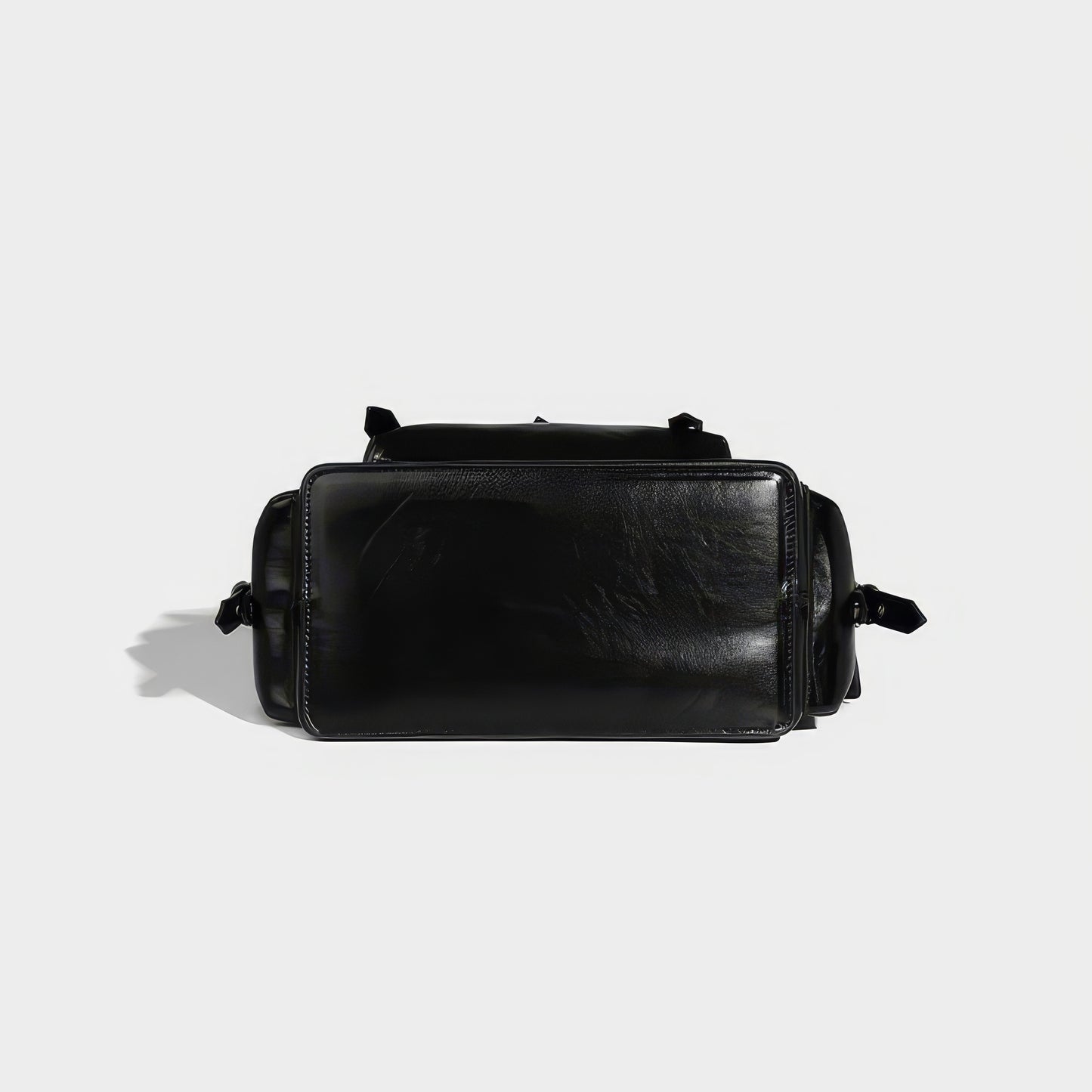Triple Buckle Glossy Chain Backpack
