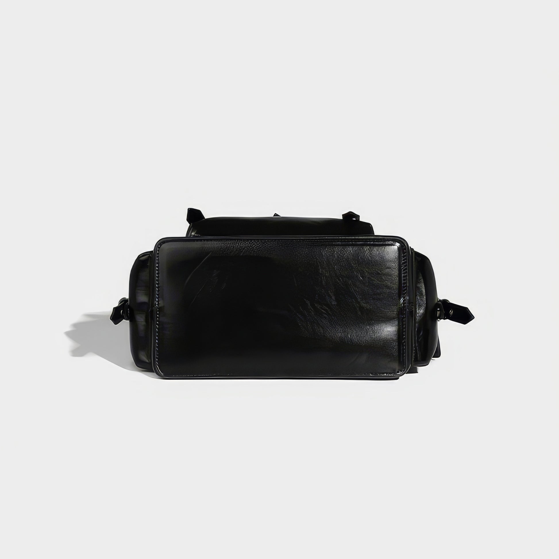 Triple Buckle Glossy Chain Backpack