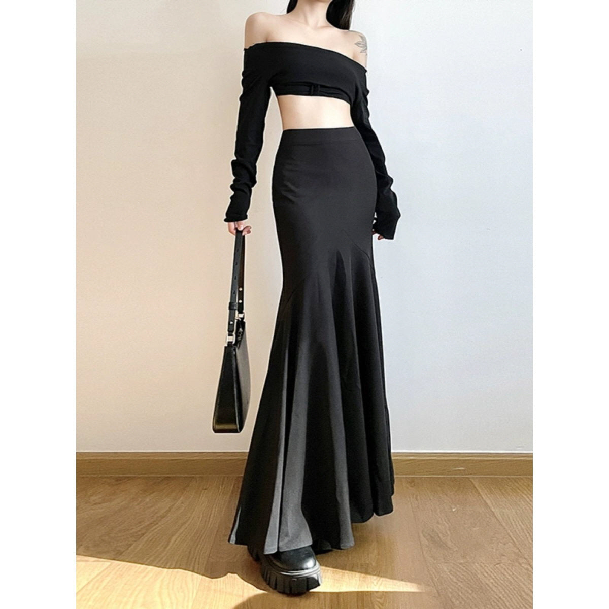 Mermaid High-Waist Maxi Skirt