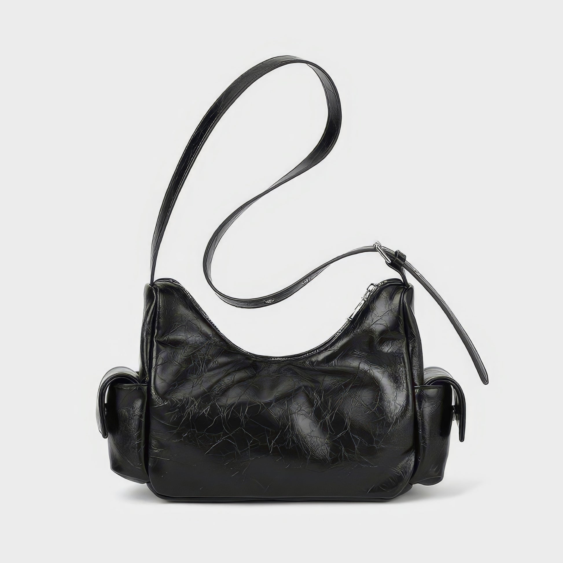 Multi Pocket Textured Shoulder Bag