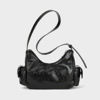 Multi Pocket Textured Shoulder Bag