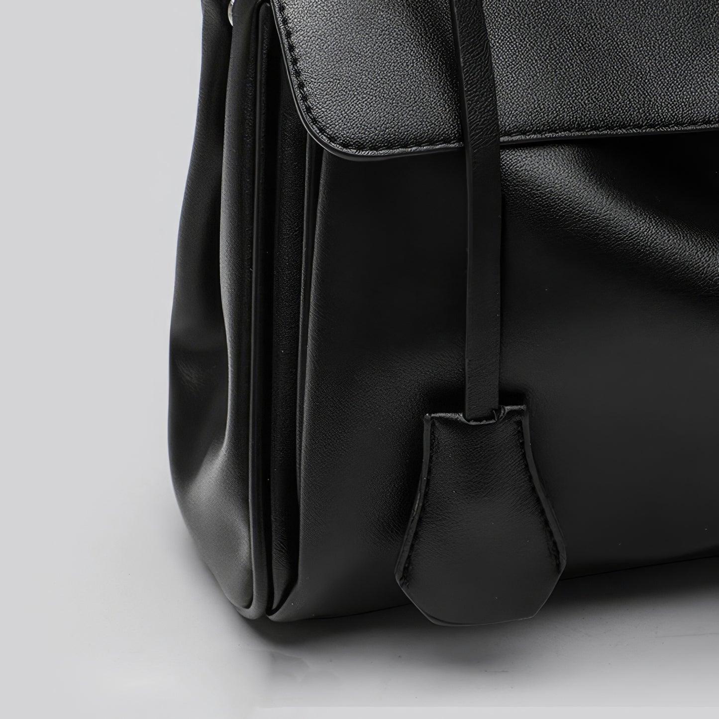 Structured Matte Flap Shoulder Bag