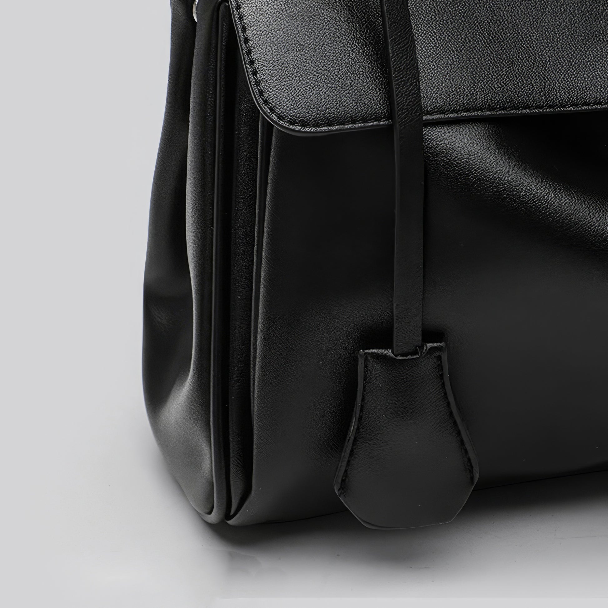 Structured Matte Flap Shoulder Bag