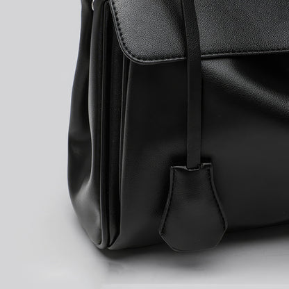 Structured Matte Flap Shoulder Bag