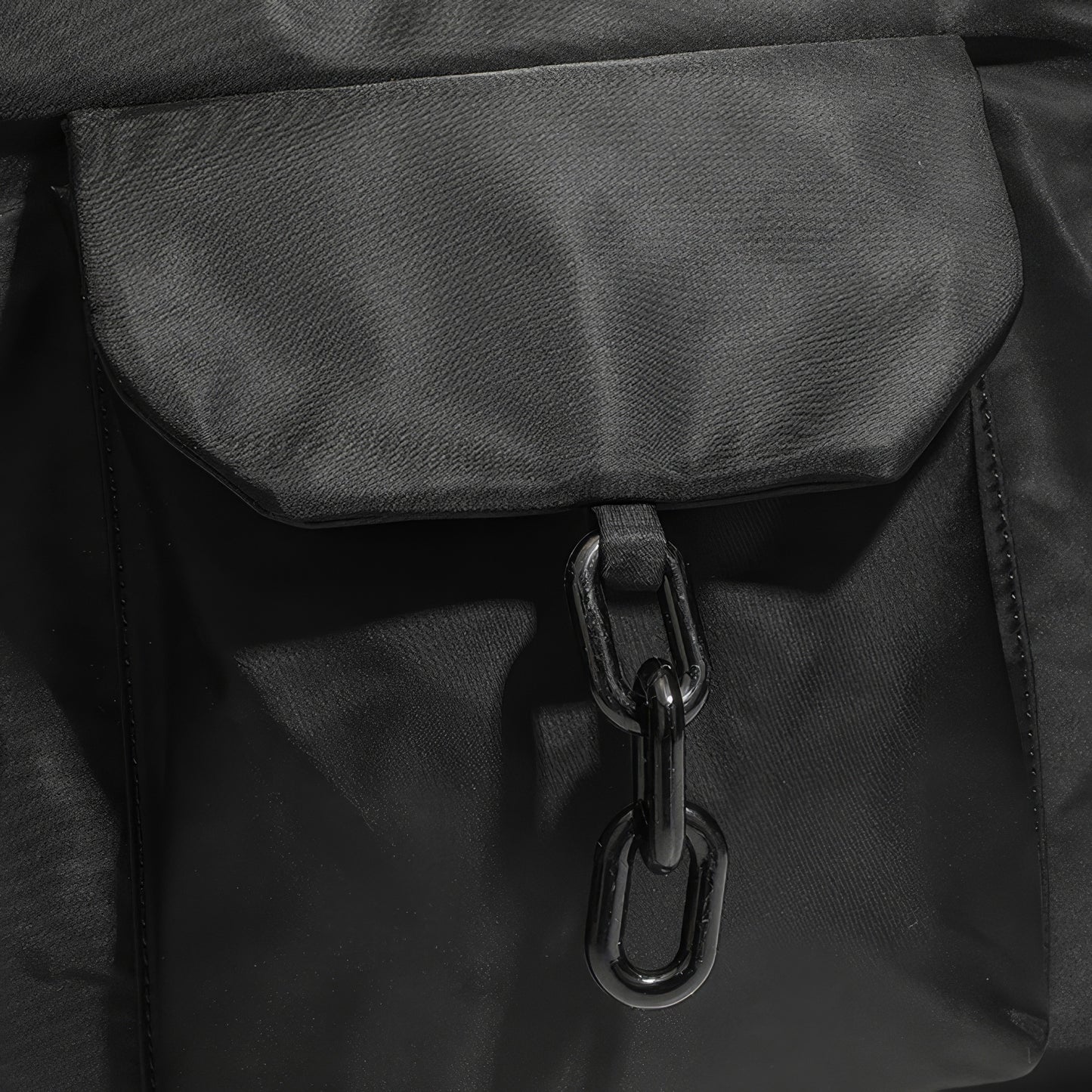 Utility Pocket Nylon Shoulder Tote Bag