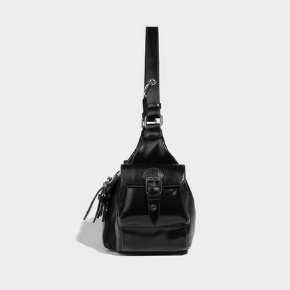 Triple Buckle Flap Barrel Bag