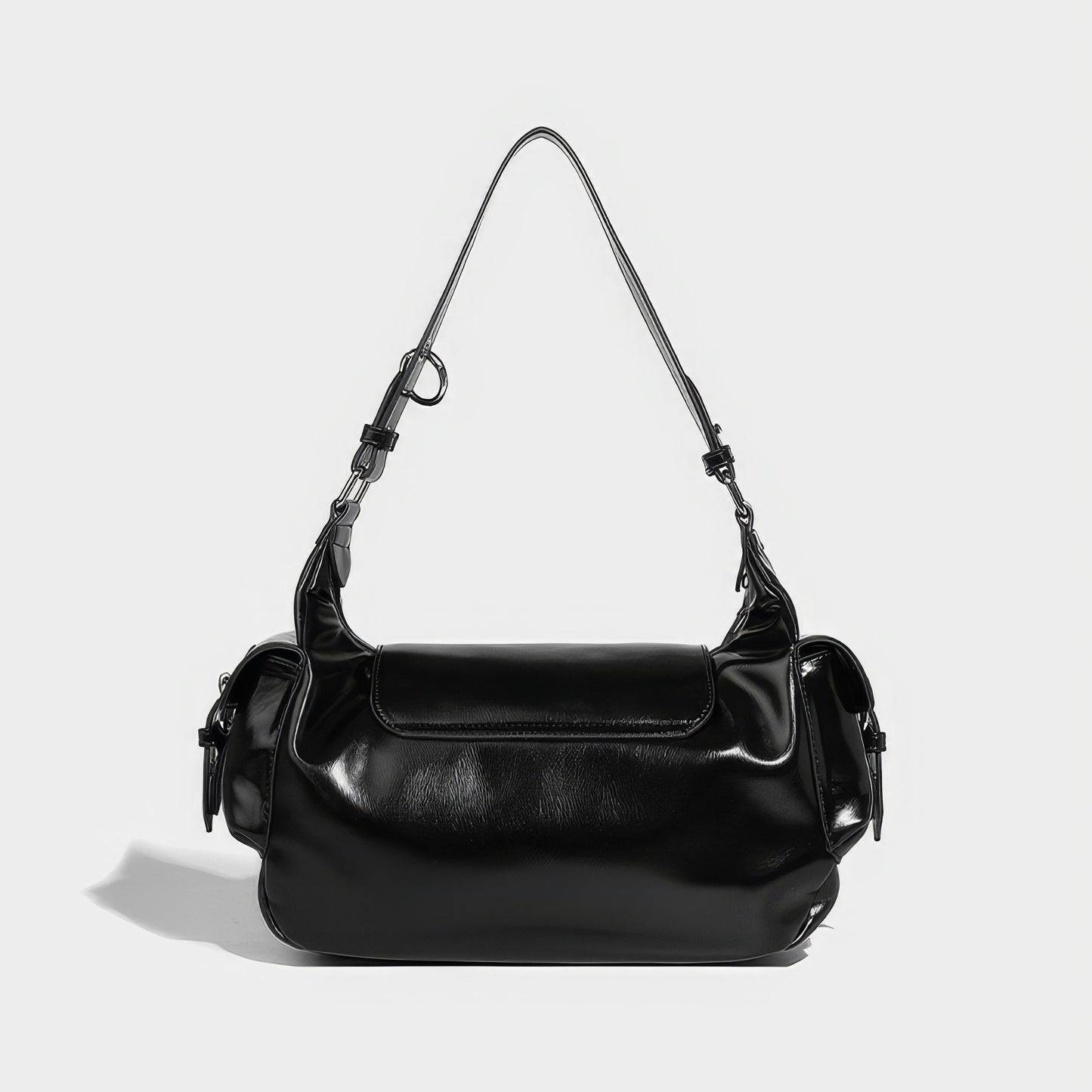 Triple Buckle Flap Barrel Bag