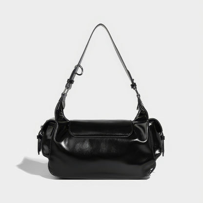 Triple Buckle Flap Barrel Bag