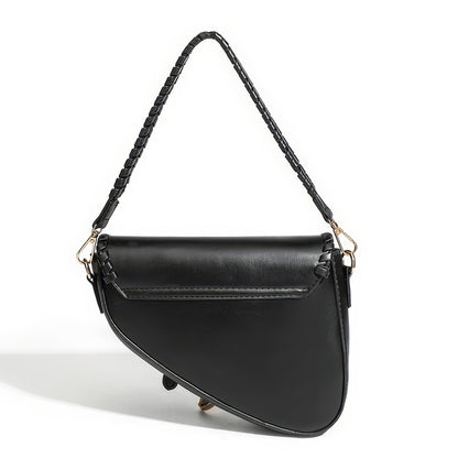 Asymmetrical Saddle Stitch Shoulder Bag