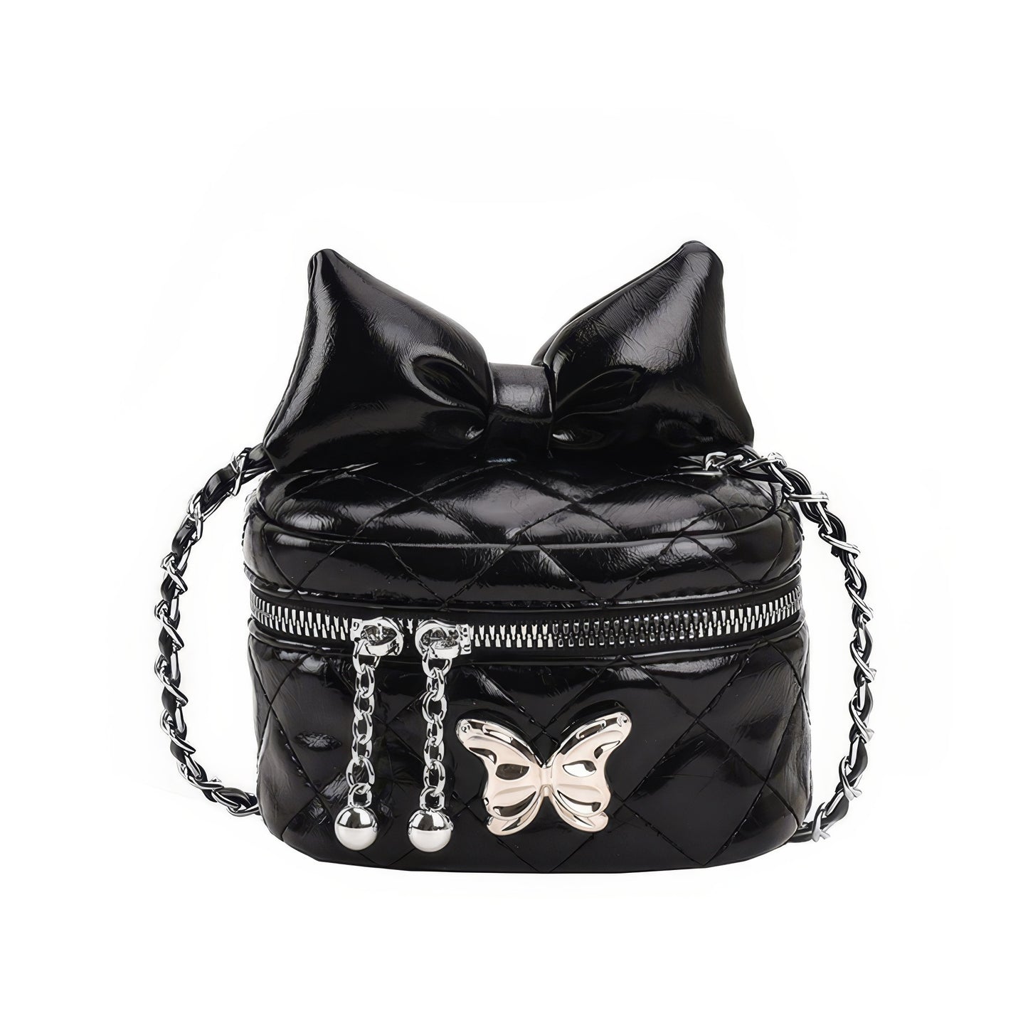 Quilted Bow Chain Mini Crossbody Bag