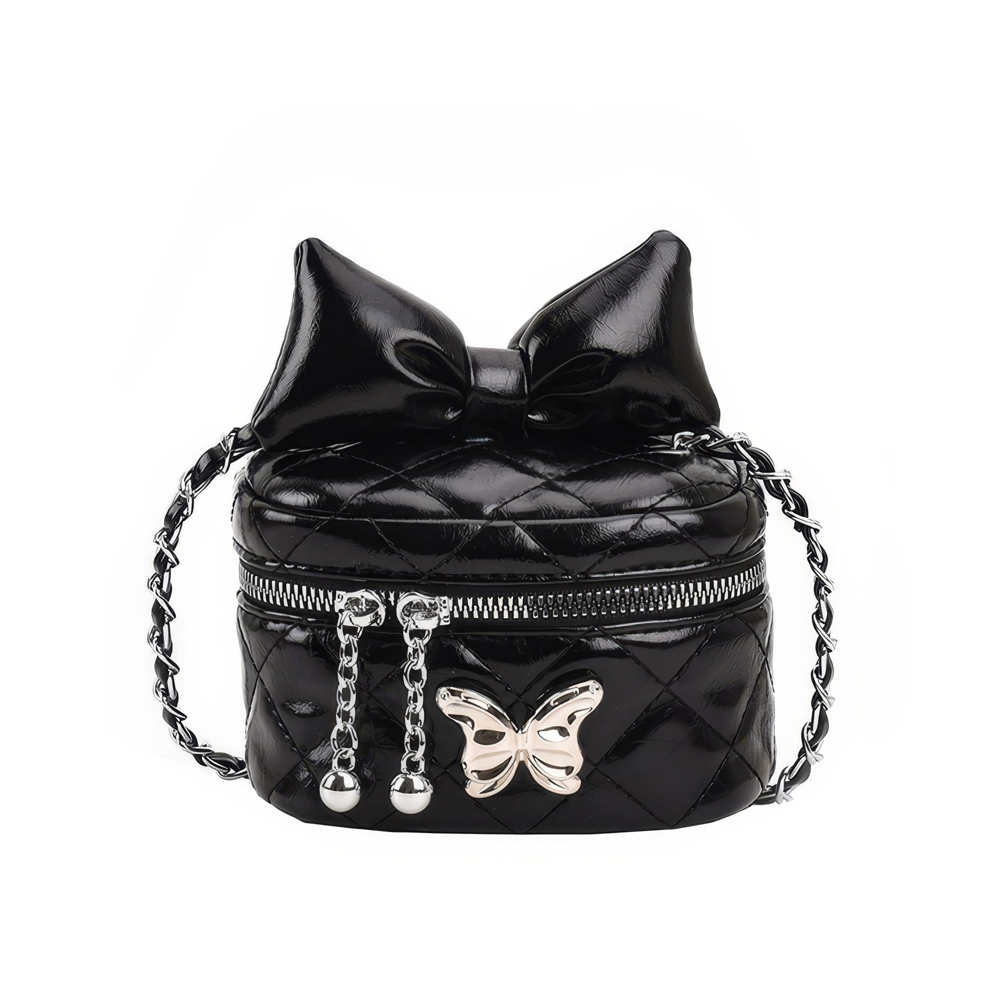 Quilted Bow Chain Mini Crossbody Bag
