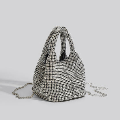 Crystal Mesh Chain Handle Mini Bag