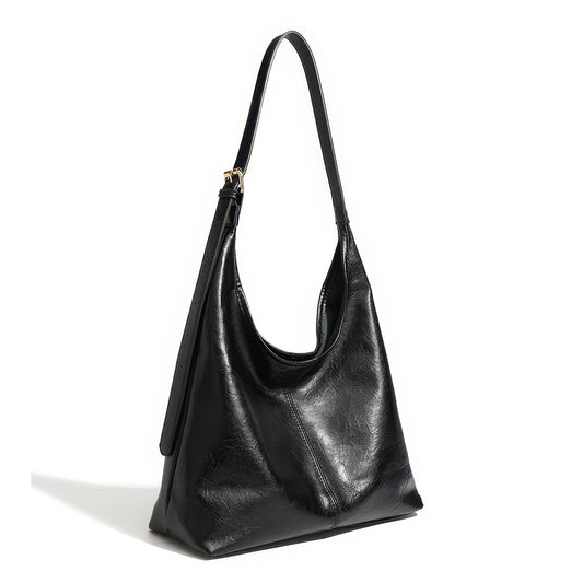 Two-Piece Faux Leather Hobo Bag Set