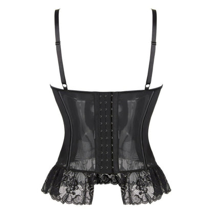 Mesh Lace Peplum Bustier Top