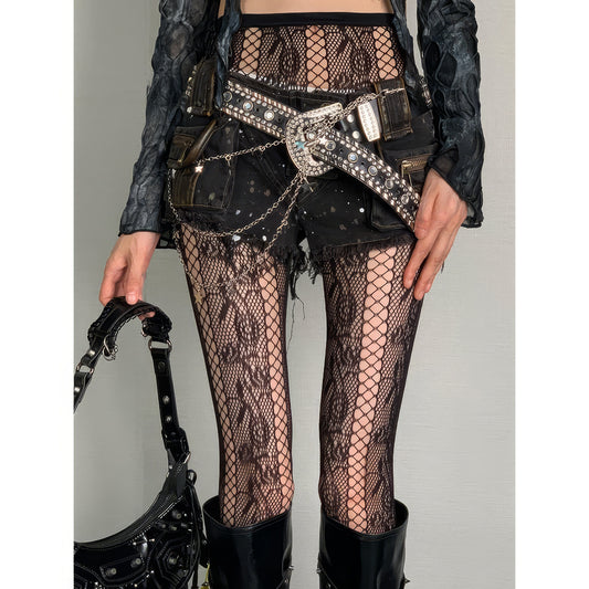 Diamond Fishnet Lace Tights