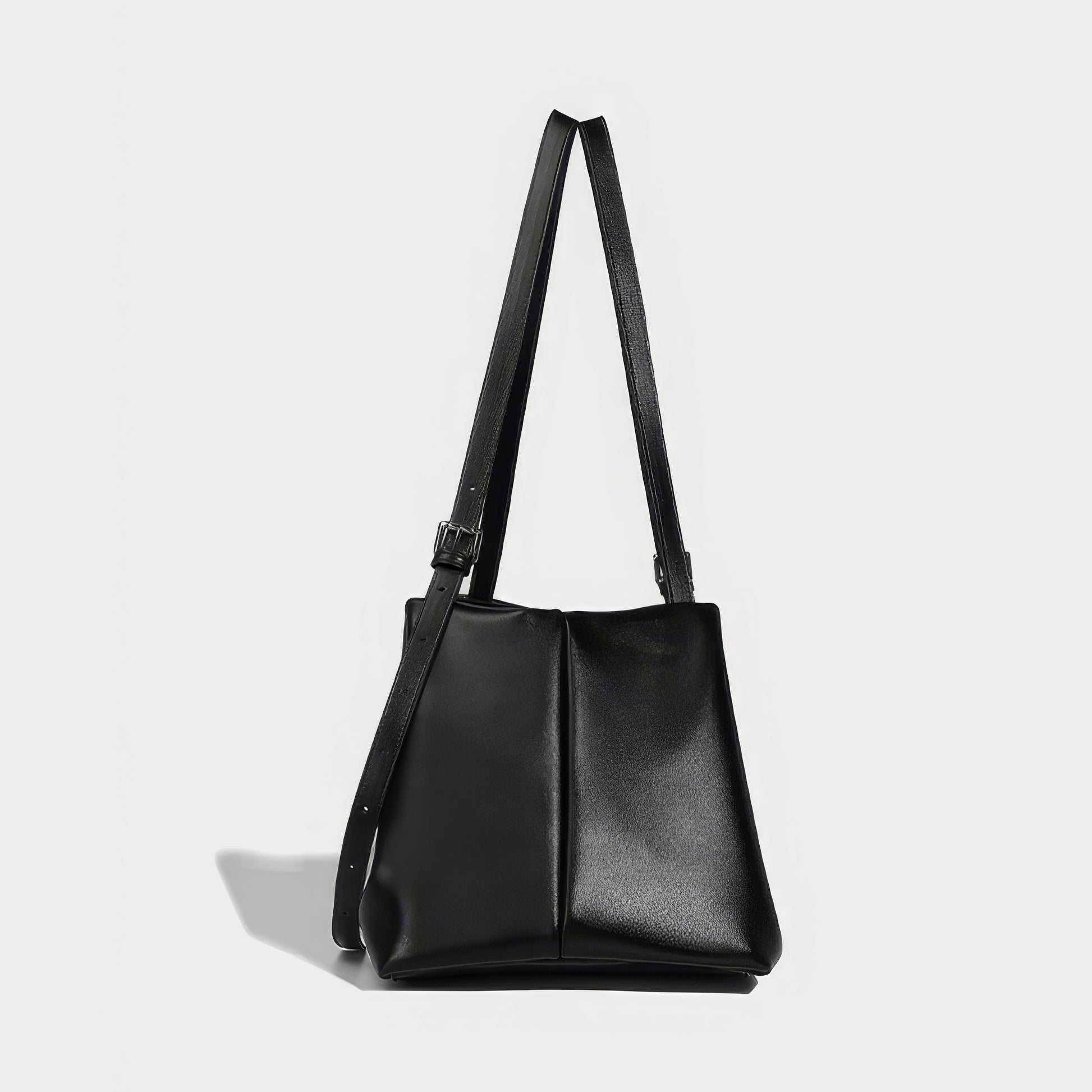Pleated Soft Faux Leather Shoulder Bag