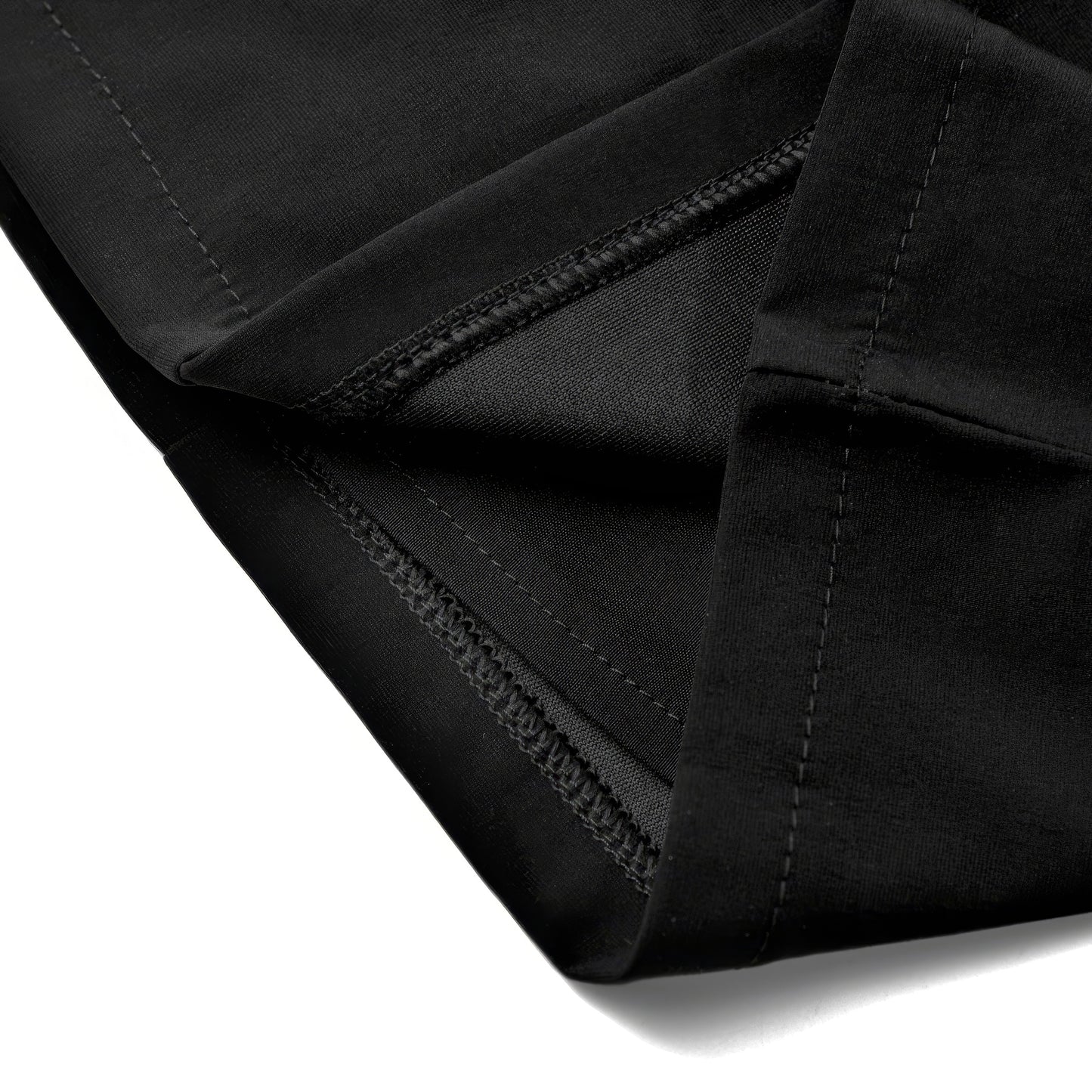 Basic Seamline Fitted Black Mini Skirt