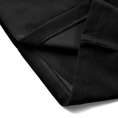 Basic Seamline Fitted Black Mini Skirt