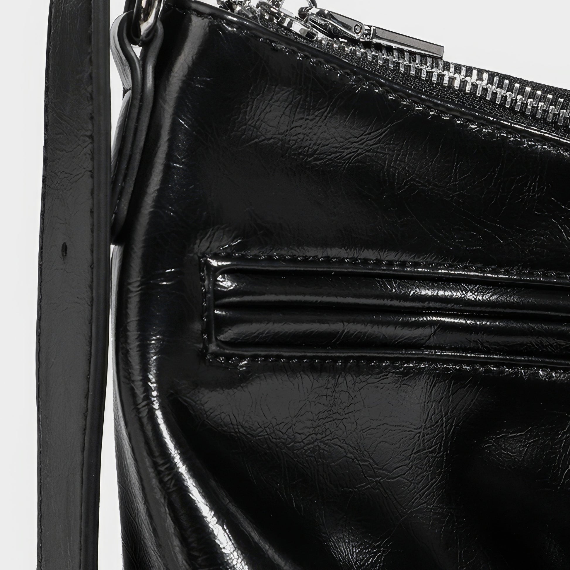 Slouchy Chain Strap Hobo Bag