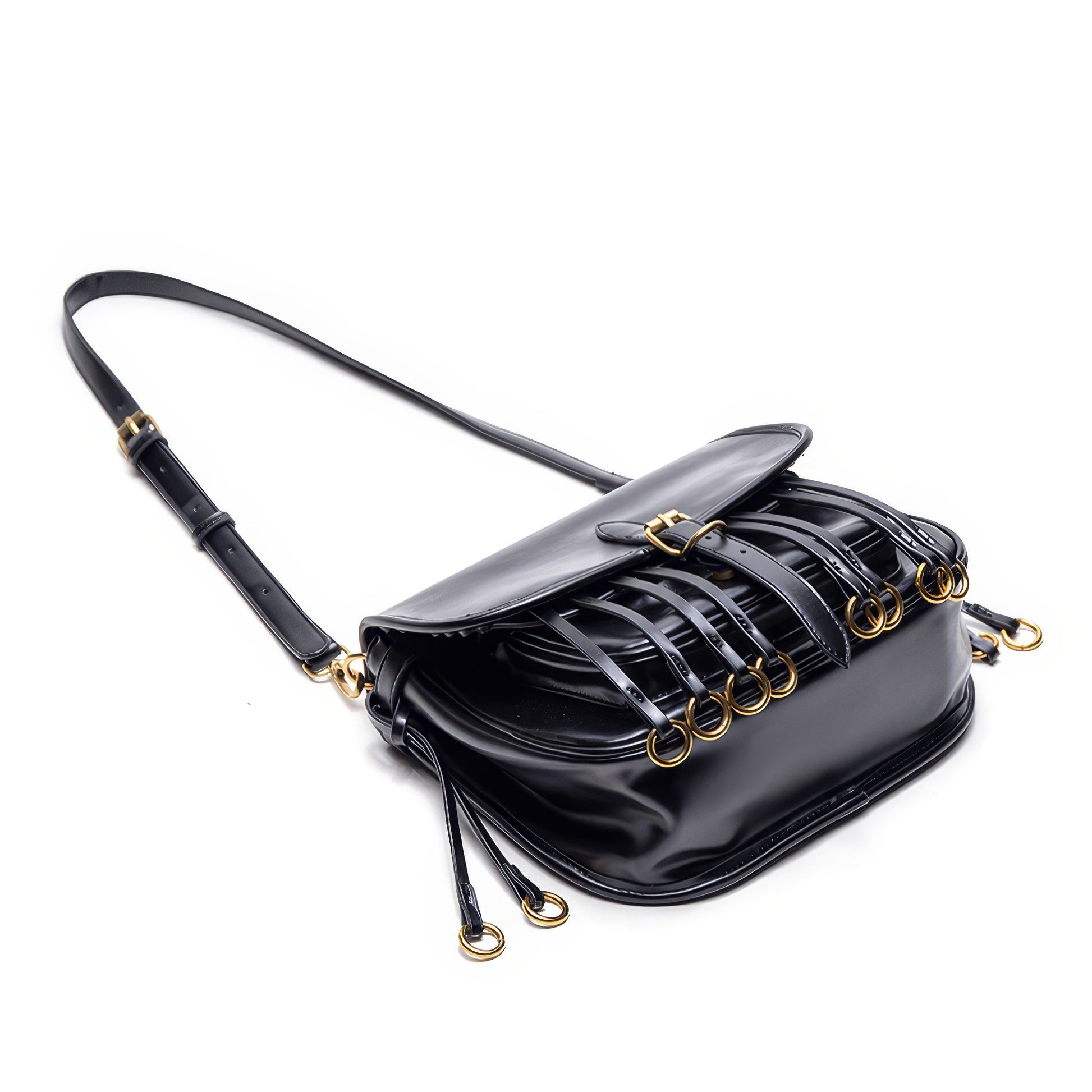 Ring Strap Buckle Detail Shoulder Bag