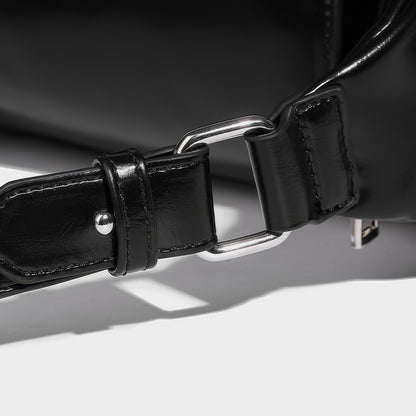 Triple Buckle Flap Barrel Bag