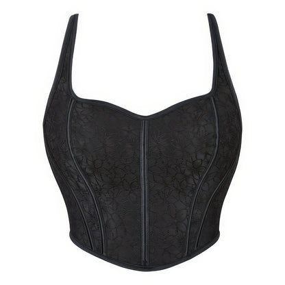 Floral Embroidered Sweetheart Corset Top