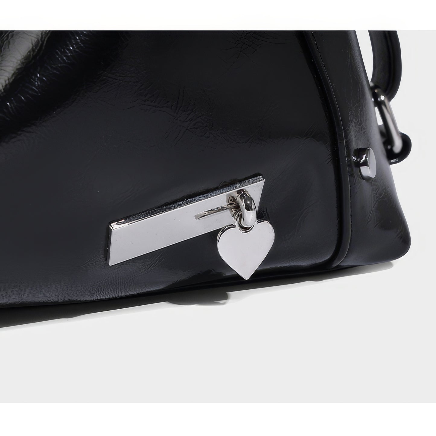 Chain Detail Soft Leather Shoulder Bag