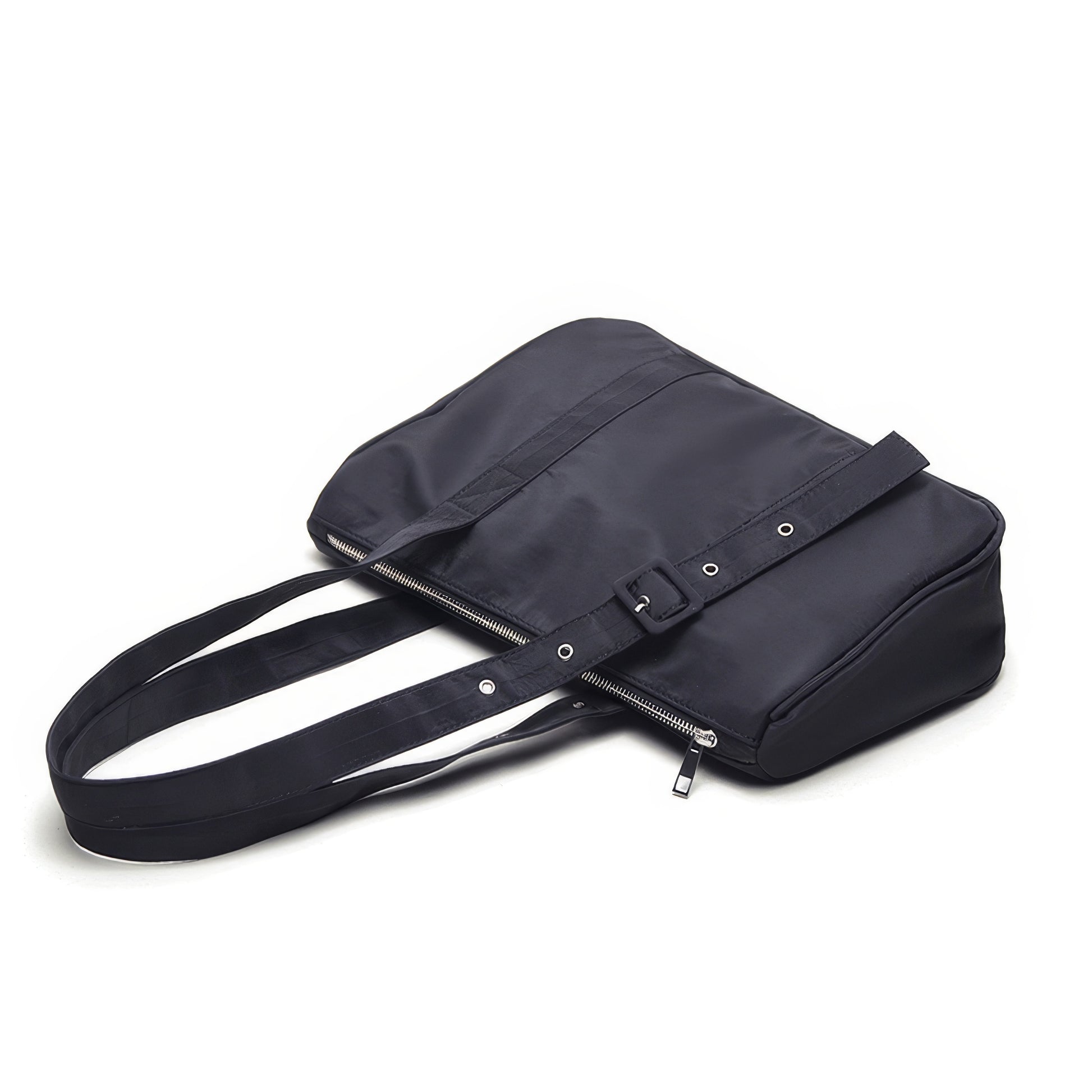 Minimal Buckle Strap Nylon Tote