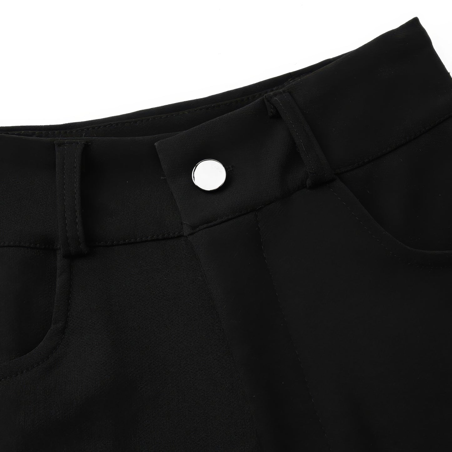 Gold Chain Detail Black Shorts