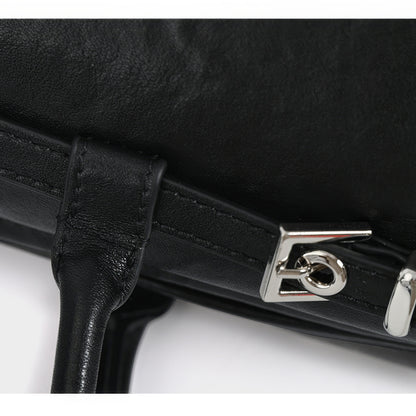 Buckle Strap Long Barrel Shoulder Bag