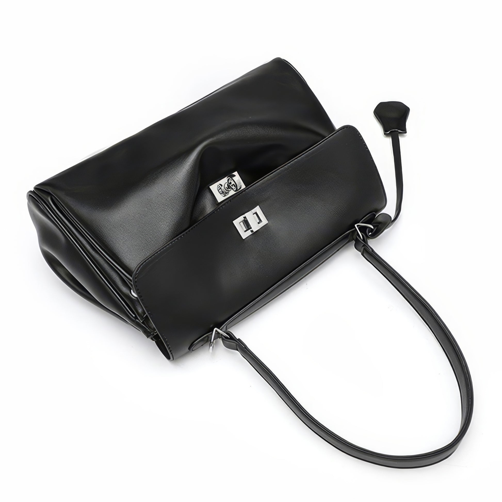 Structured Matte Flap Shoulder Bag